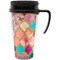 Glitter Moroccan Watercolor Acrylic Travel Mug with Handle
