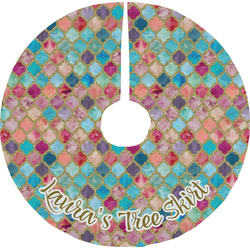 Glitter Moroccan Watercolor Tree Skirt