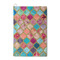 Glitter Moroccan Watercolor Waffle Weave Golf Towel - Front/Main