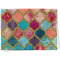 Glitter Moroccan Watercolor Waffle Weave Towel - Full Print Style Image