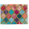 Glitter Moroccan Watercolor Kitchen Towel - Waffle Weave - Full Color Print