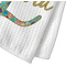 Glitter Moroccan Watercolor Waffle Weave Towel - Closeup of Material Image