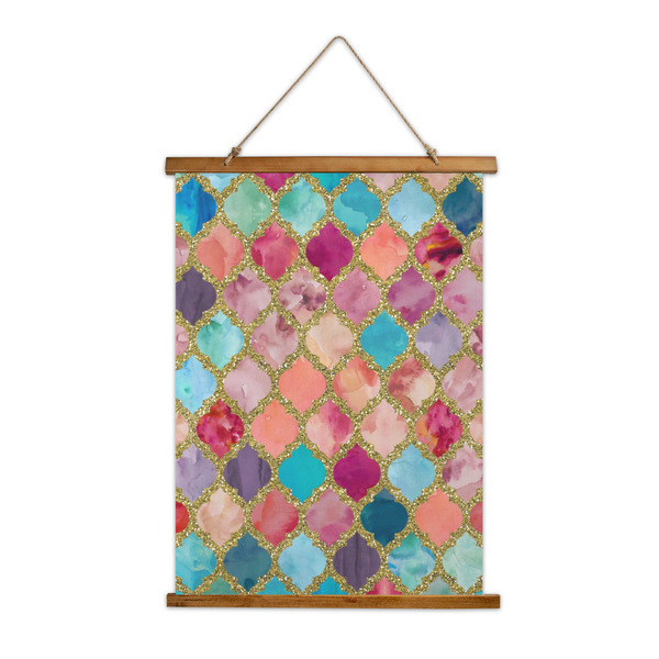 Custom Glitter Moroccan Watercolor Wall Hanging Tapestry