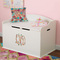 Glitter Moroccan Watercolor Wall Monogram on Toy Chest