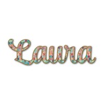 Glitter Moroccan Watercolor Name/Text Decal - Medium