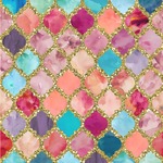 Glitter Moroccan Watercolor Wallpaper & Surface Covering (Water Activated 24"x 24" Sample)