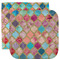 Glitter Moroccan Watercolor Washcloth / Face Towels