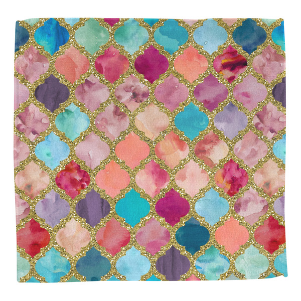 Glitter Moroccan Watercolor Washcloth - Front - No Soap