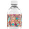 Glitter Moroccan Watercolor Water Bottle Labels - Custom Sized