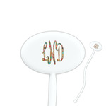 Glitter Moroccan Watercolor Oval Plastic Stir Sticks