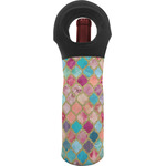 Glitter Moroccan Watercolor Wine Tote Bag
