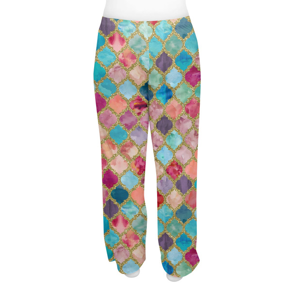Glitter Moroccan Watercolor Women's Pj on model - Back