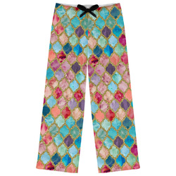 Glitter Moroccan Watercolor Womens Pajama Pants - 2XL