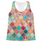 Glitter Moroccan Watercolor Womens Racerback Tank Top - X Small