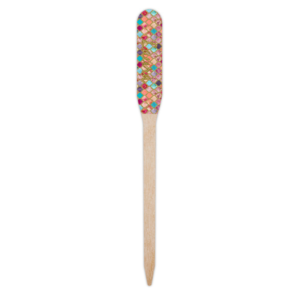 Glitter Moroccan Watercolor Wooden Food Pick - Paddle - Single Pick