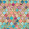 Glitter Moroccan Watercolor Wrapping Paper Square