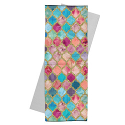 Glitter Moroccan Watercolor Yoga Mat Towel