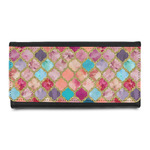 Glitter Moroccan Watercolor Leatherette Ladies Wallet