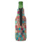 Glitter Moroccan Watercolor Zipper Bottle Cooler - BACK (bottle)