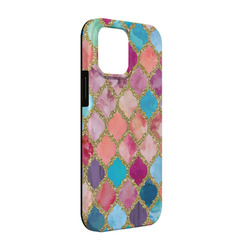 Glitter Moroccan Watercolor iPhone Case - Rubber Lined - iPhone 13 Pro
