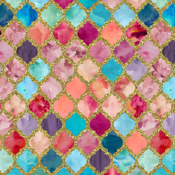 Glitter Moroccan Watercolor