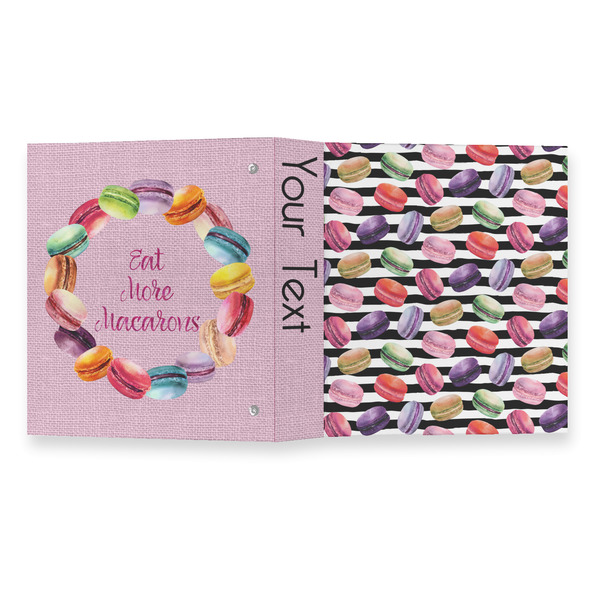 Macarons 3 Ring Binders - Full Wrap - 1" - OPEN OUTSIDE