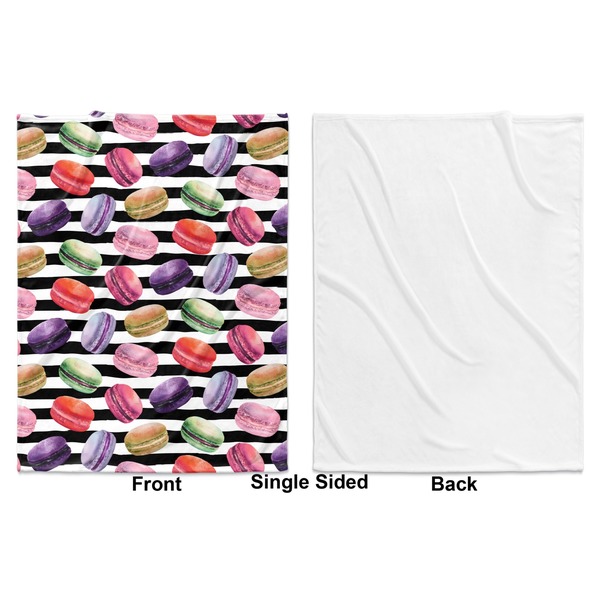 Macarons Baby Blanket (Single Sided - Printed Front, White Back)