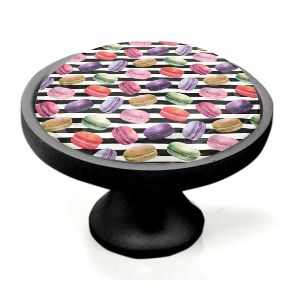 Macarons Black Custom Cabinet Knob (Side)