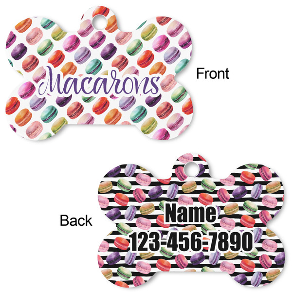 Macarons Bone Shaped Dog ID Tag - Large - Approval