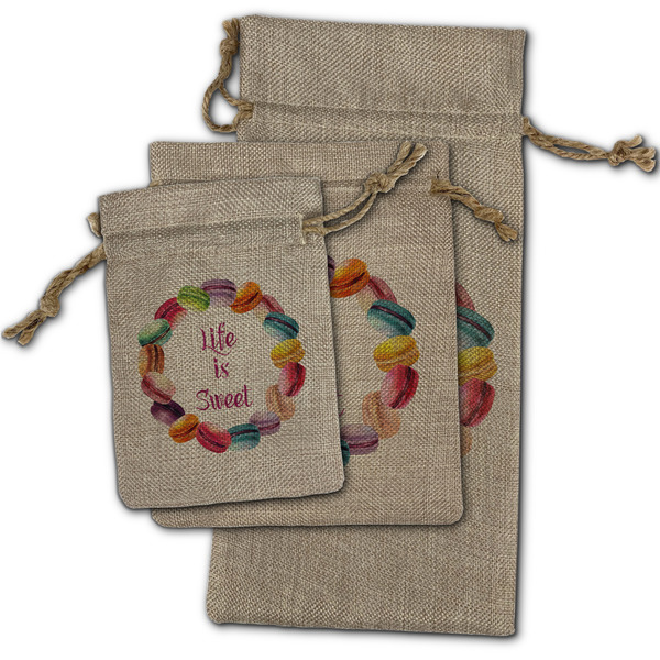 Macarons Burlap Gift Bags - (PARENT MAIN) All Three