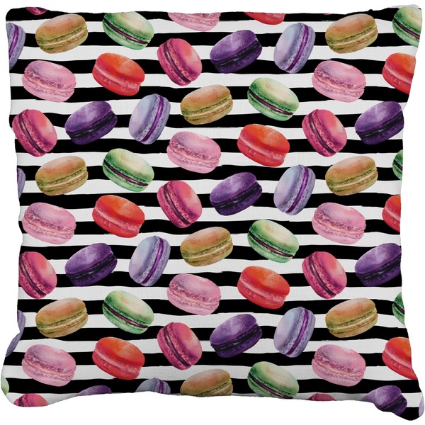 Custom Macarons Faux-Linen Throw Pillow 20"