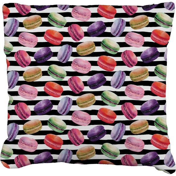 Custom Macarons Faux-Linen Throw Pillow 26"
