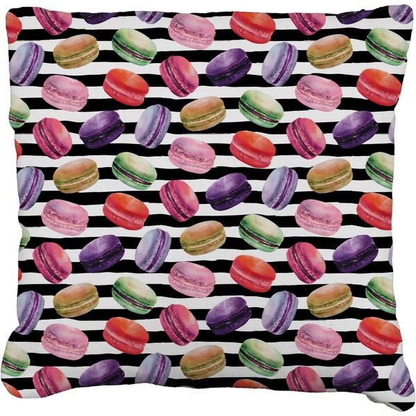 Custom Macarons Faux-Linen Throw Pillow