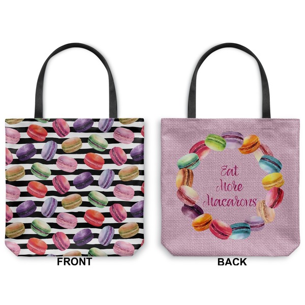 Macarons Canvas Tote - Front and Back
