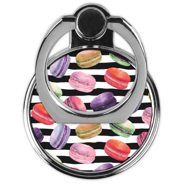 Macarons Cell Phone Ring Stand & Holder - Front (Collapsed)