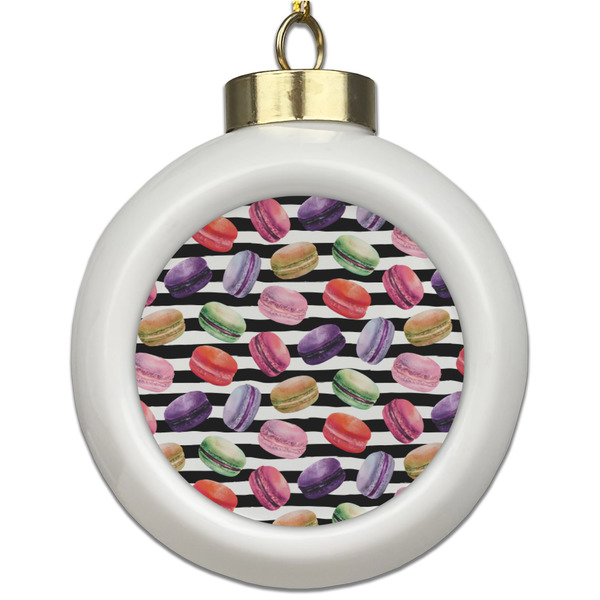 Custom Macarons Ceramic Ball Ornament
