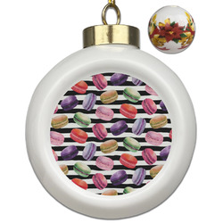 Macarons Ceramic Ball Ornaments - Poinsettia Garland