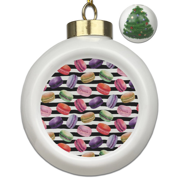 Custom Macarons Ceramic Ball Ornament - Christmas Tree
