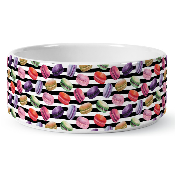 Macarons Ceramic Dog Bowl - Medium - Front