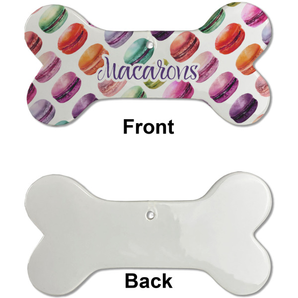 Macarons Ceramic Flat Ornament - Bone Front & Back Single Print (APPROVAL)