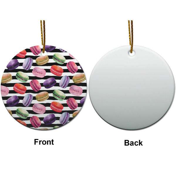 Macarons Ceramic Flat Ornament - Circle Front & Back (APPROVAL)
