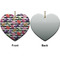 Macarons Ceramic Flat Ornament - Heart Front & Back (APPROVAL)