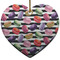 Macarons Ceramic Flat Ornament - Heart (Front)