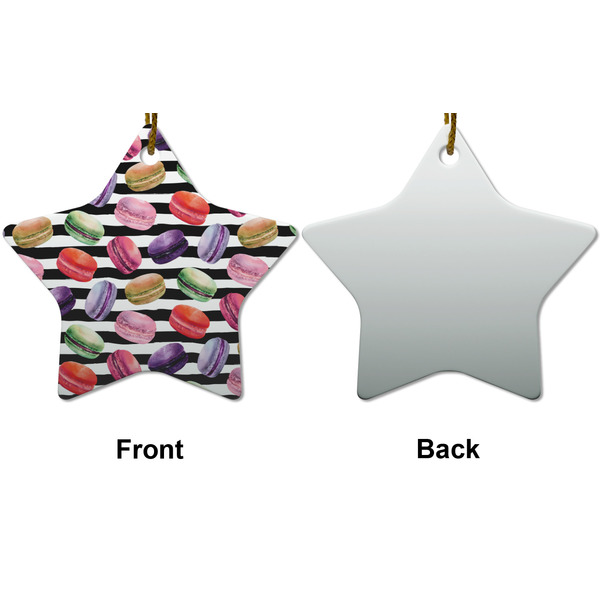 Macarons Ceramic Flat Ornament - Star Front & Back (APPROVAL)