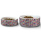 Macarons Ceramic Dog Bowls - Size Comparison