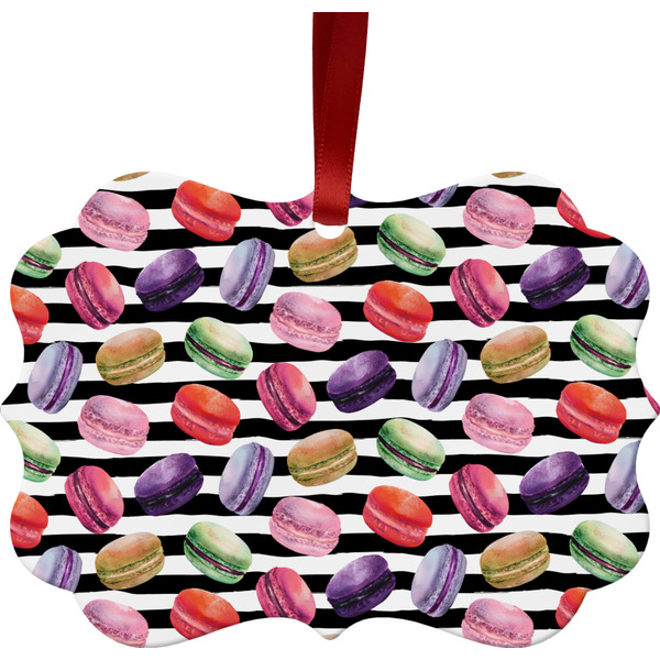 Custom Macarons Metal Frame Ornament - Double Sided