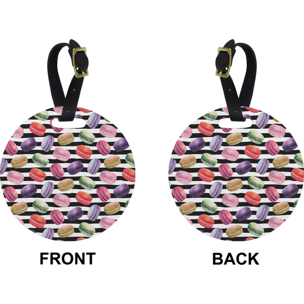 Macarons Circle Luggage Tag (Front + Back)
