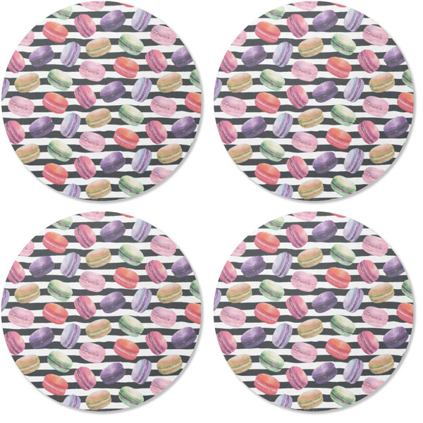 Macarons Coaster Round Rubber Back - Apvl