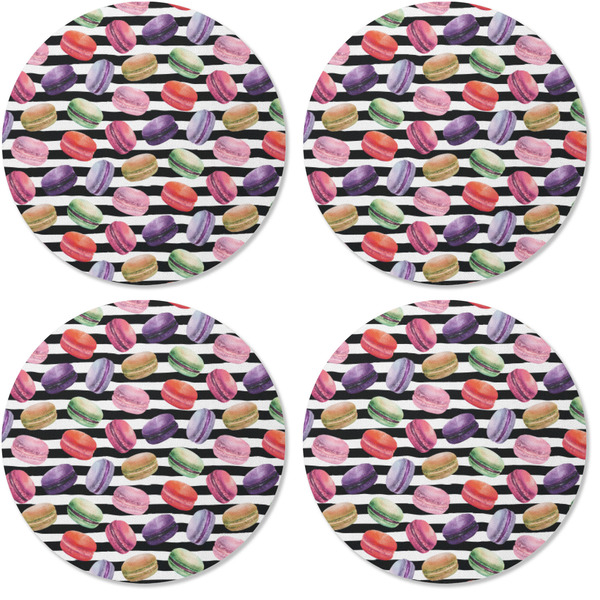 Macarons Coaster Round Rubber Back - Apvl
