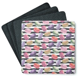 Macarons Square Rubber Backed Coasters - Set of 4